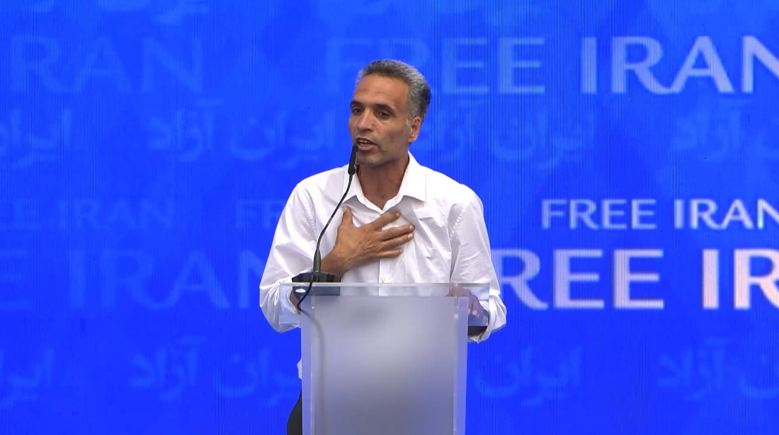 سخنرانی محمد ابراهیم اعلمی در تظاهرات بزرگ برلین